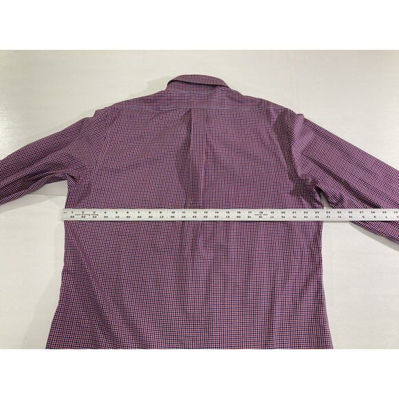 Brooks Brothers 1818 Regent Shirt Men’s L Blue Red Check Non Iron Preppy - Picture 7 of 8